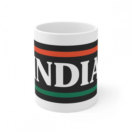 Generic Ceramic India Printed Coffee Mug (Color: White, Capacity:330ml)